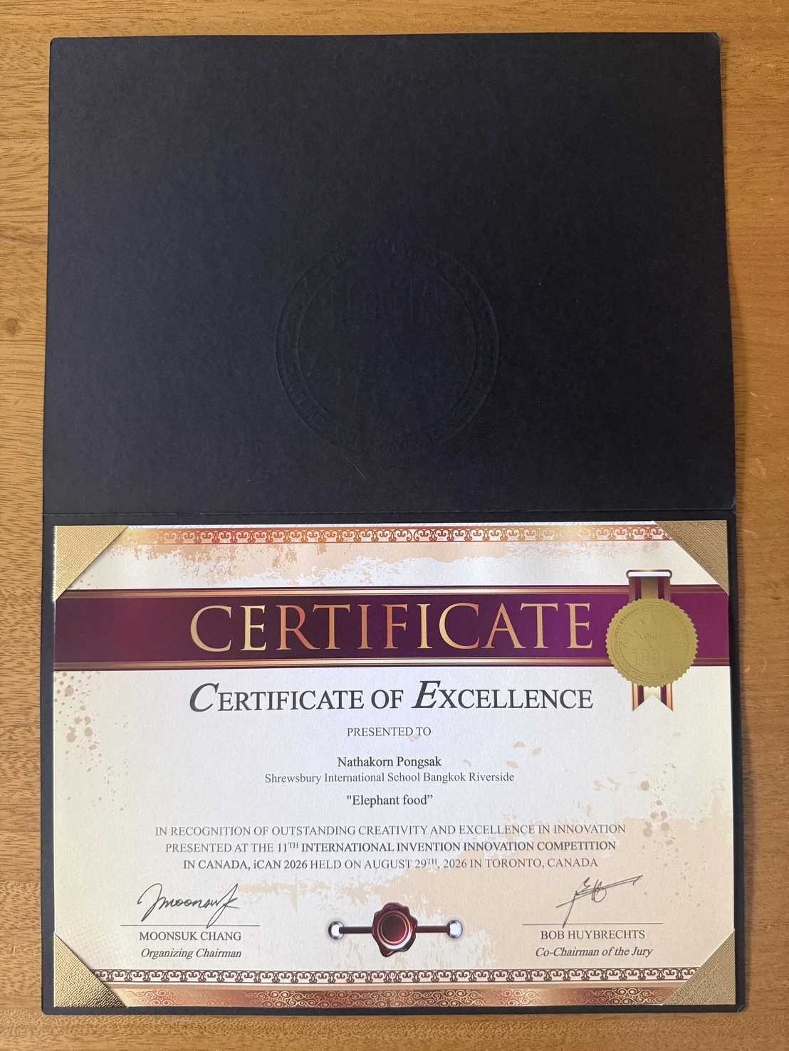 Certificate of Excellence